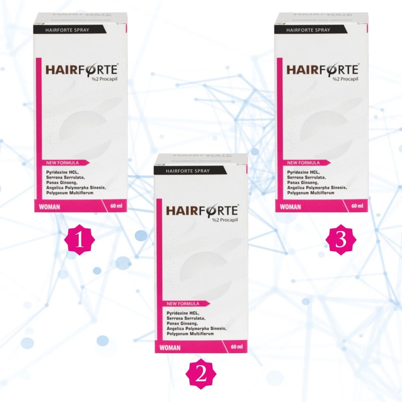 Hair Forte Sprey Kadın 3'lü Paket