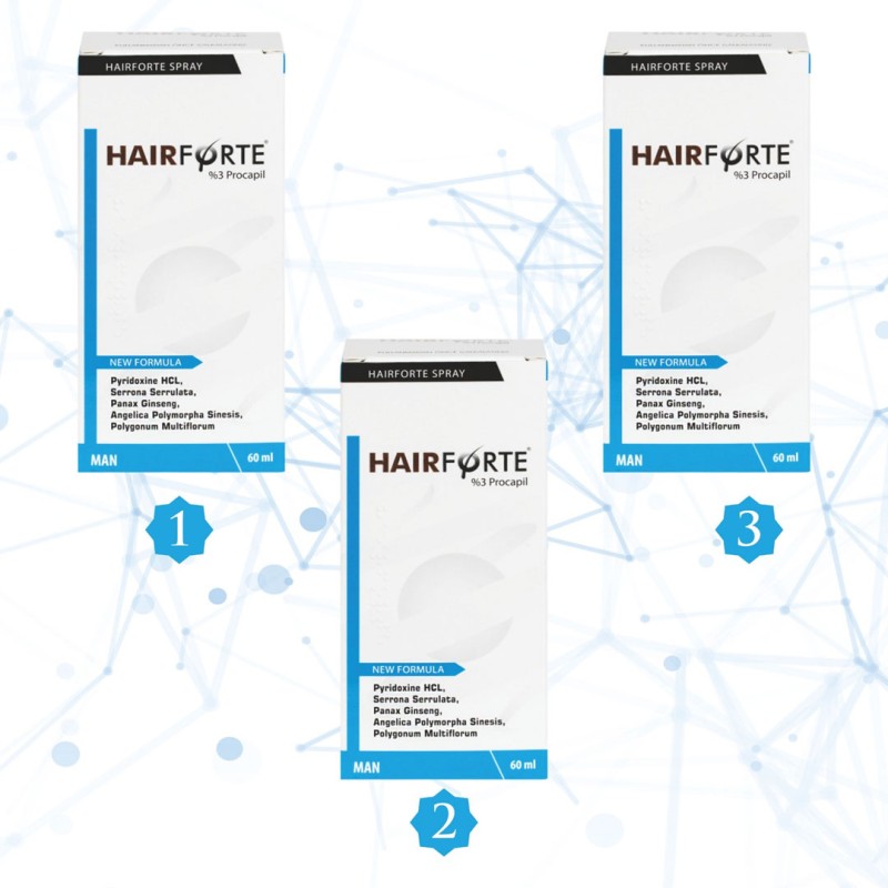 Hair Forte Sprey Erkek 3'lü Paket